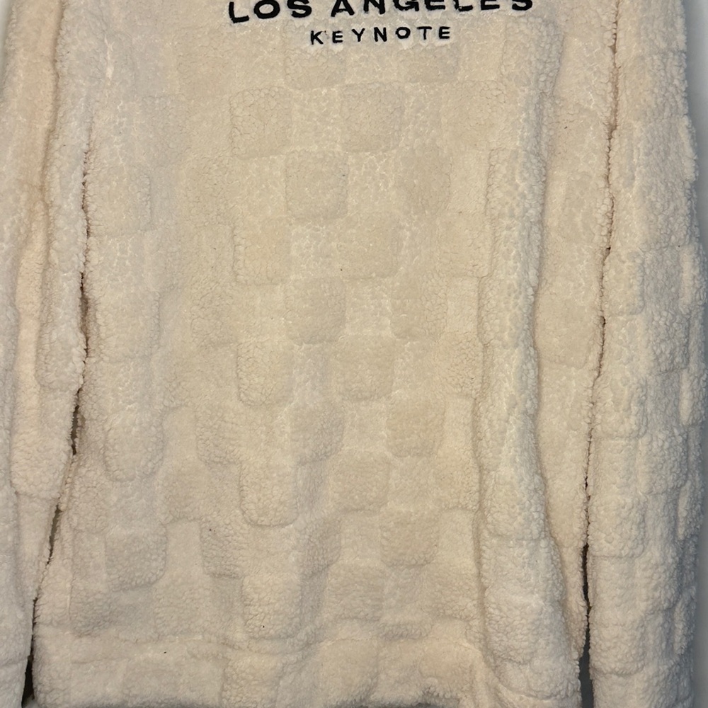 Cream Textured Sweatshirt